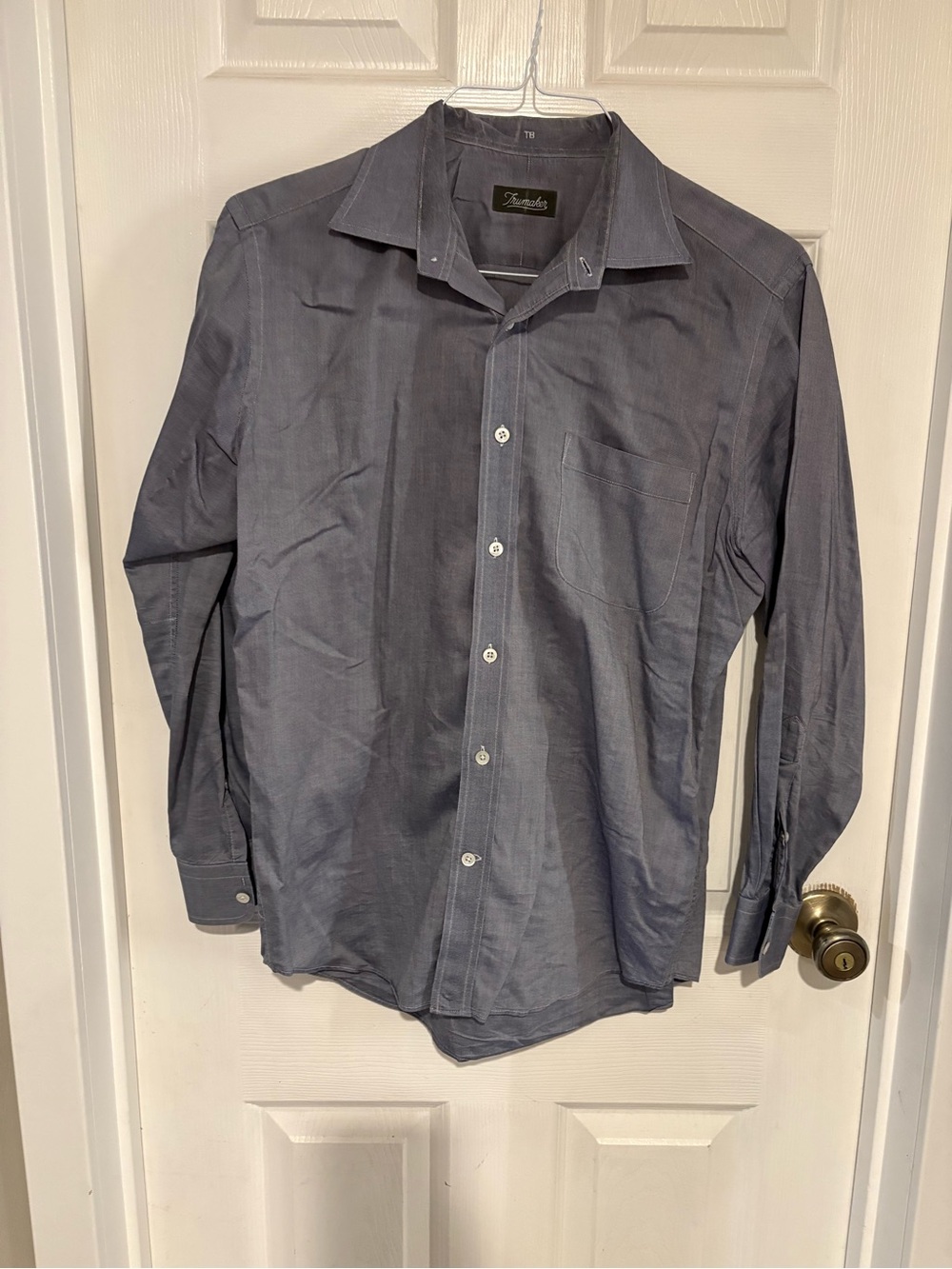 Tailored Men's Dress Shirt in Slate Blue by Trumaker